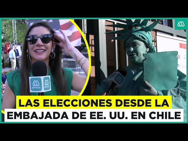 ⁣Así se viven las elecciones en la embajada de Estados Unidos en Chile