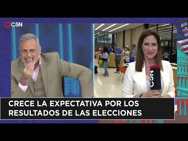 ⁣C5N en WASHINGTON: crece la EXPECTATIVA por los RESULTADOS de las ELECCIONES en ESTADOS UNIDOS