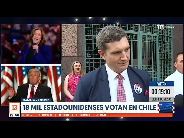 ⁣Así se viven las elecciones presidenciales en la embajada estadounidense en Chile