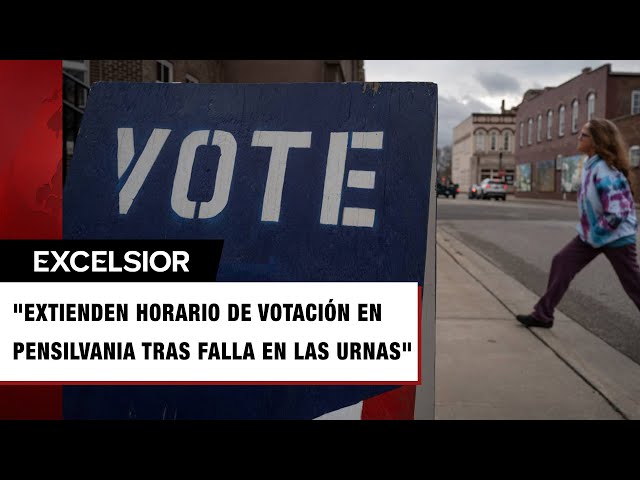 ⁣Pensilvania, estado pro-Trump, amplia su horario para votar; obreros marcan diferencia