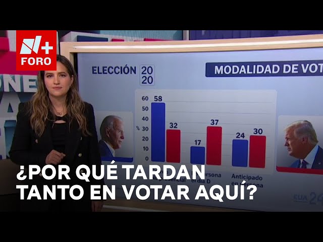 ⁣¿Por qué hay estados en EE. UU. donde ciudadanos pueden tardar horas en votar? - Las Noticias