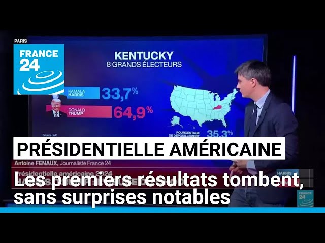 ⁣Présidentielle américaine : les premiers résultats tombent, sans surprises notables • FRANCE 24