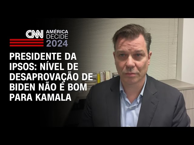 ⁣Presidente da Ipsos: Nível de desaprovação de Biden não é bom para Kamala| WW