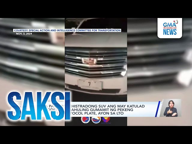 ⁣Wala pang 30 rehistradong SUV ang may katulad na modelo sa nahuling gumamit ng pekeng... | Saksi