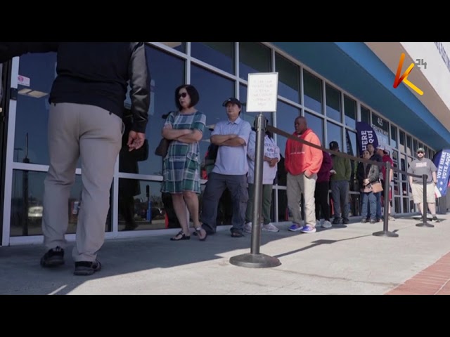 ⁣Americans head to the polls to vote their next President