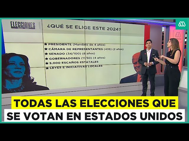 ⁣Cinco elecciones además de la presidencial: ¿Qué se vota en Estados Unidos?