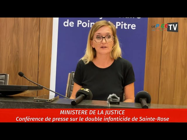 ⁣Ministère de la justice : Conférence de presse sur le double infanticide de Sainte-Rose