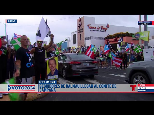 ⁣Ambiente de algarabía: seguidores de Dalmau llegan al comité de campaña