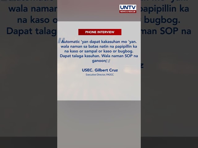 ⁣Pananampal ng ex-PAOCC spox sa gitna ng operasyon, iimbestigahan ng ahensya