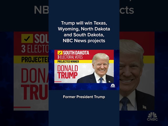 ⁣Trump will win Texas, Wyoming, North Dakota and South Dakota, NBC News projects