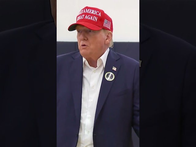 ⁣Donald Trump casts his vote in Florida