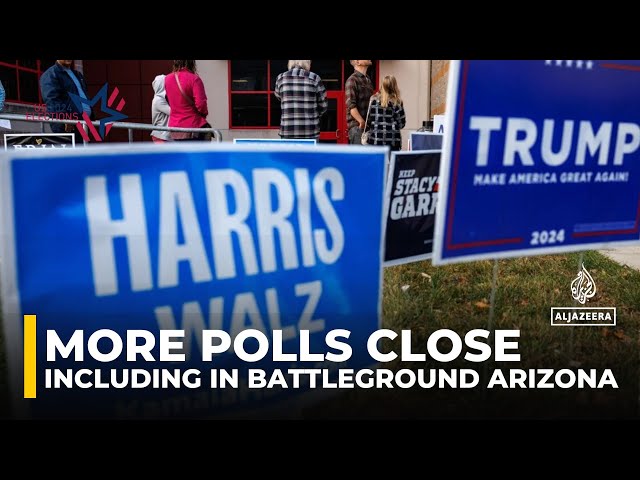 ⁣More polls close, including in battleground Arizona