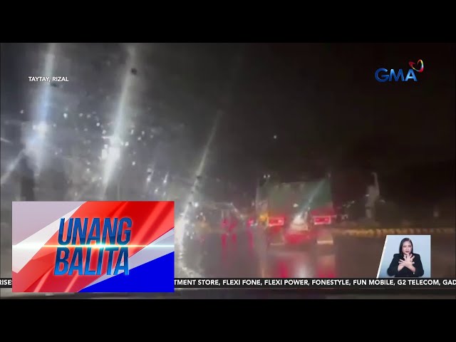 ⁣Ilang bahagi ng Rizal, nakaranas ng pag-ulan kagabi | Unang Balita