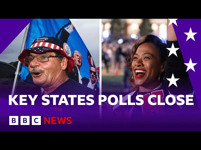 ⁣US election: Polls close in battle states in Harris and Trump race for White House | BBC News