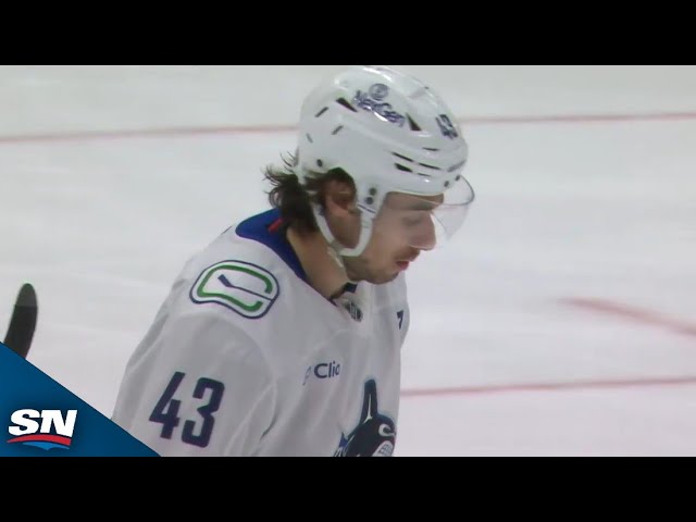 ⁣Canucks' Quinn Hughes Records 300th Career Assist On Jake DeBrusk's Tip-In