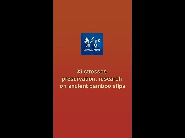 ⁣Xinhua News | Xi stresses preservation, research on ancient bamboo slips