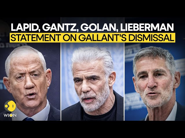 ⁣Israeli Opposition Leaders Condemn Netanyahu’s Firing Of Gallant In Joint Statement | LIVE