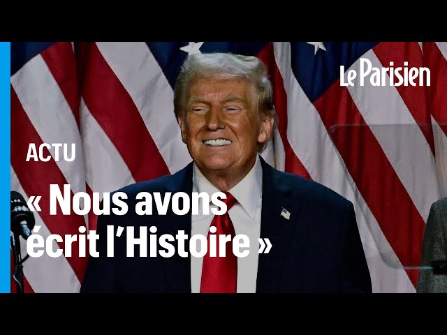 ⁣«Merci de m’avoir élu 47e président des États Unis», clame Donald Trump