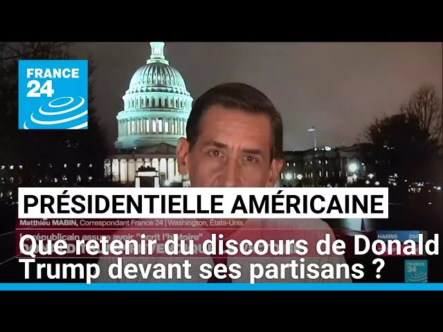 ⁣Présidentielle américaine : que retenir du discours de Donald Trump devant ses partisans ?