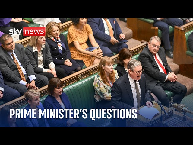 ⁣PMQs live | Starmer faces new Tory leader in Prime Minister's Questions