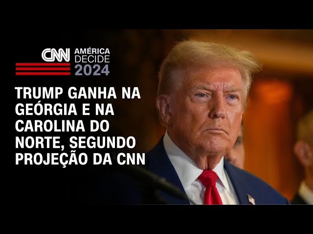 ⁣Trump ganha na Geórgia e na Carolina do Norte, segundo projeção da CNN | AMÉRICA DECIDE