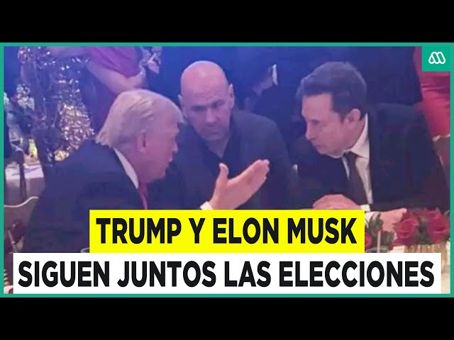 ⁣Donald Trump sigue las elecciones junto a Elon Musk en EE.UU.