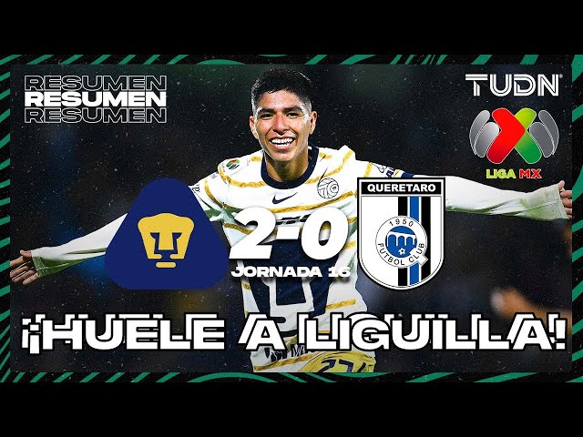 ⁣Resumen y goles | Pumas 2-0 Querétaro | Liga Mx -AP2024 - J16 | TUDN