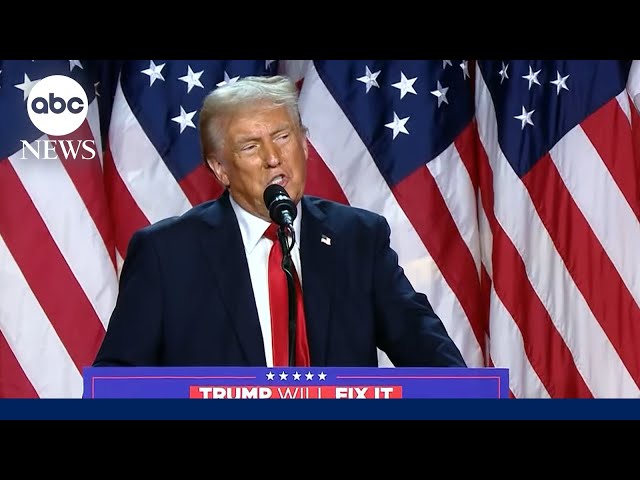 ⁣On Election Night, Trump tells supporters: 'We overcame obstacles that nobody thought possible&