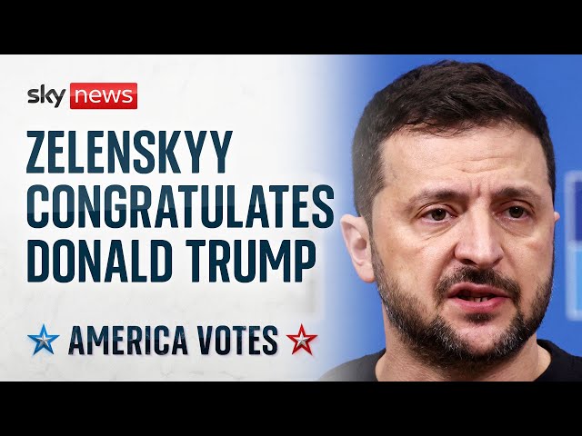 ⁣Zelenskyy congratulates Trump on 'impressive victory' | US election 2024