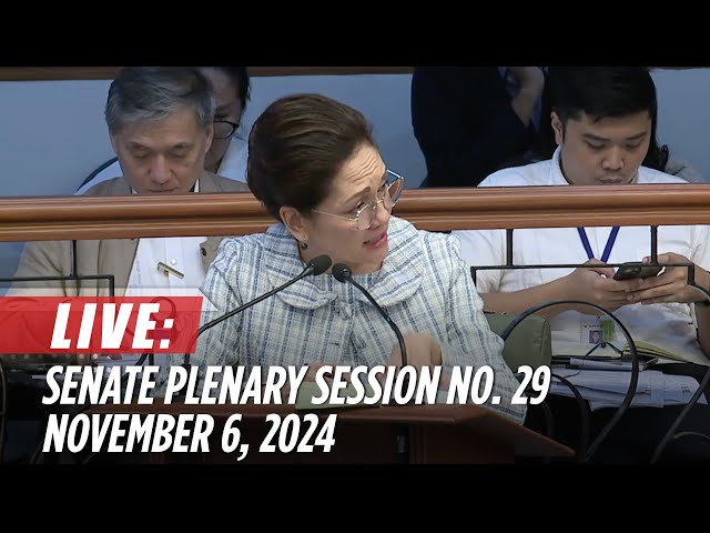 ⁣LIVE: Senate Plenary Session No. 29 | November 6