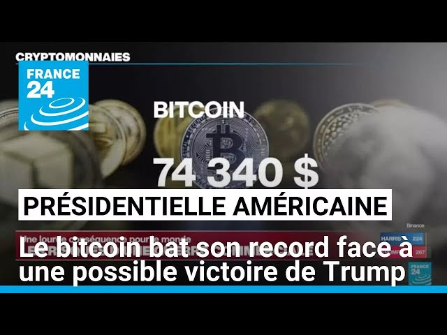 ⁣Etats-Unis : le bitcoin bat son record face à une possible victoire de Trump • FRANCE 24