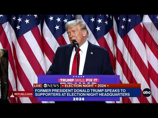 ⁣Trump addresses supporters: "Greatest political movement of all time"