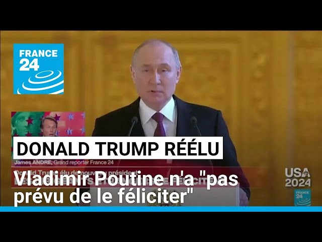 ⁣Donald Trump réélu : Vladimir Poutine n'a "pas prévu de le féliciter" • FRANCE 24