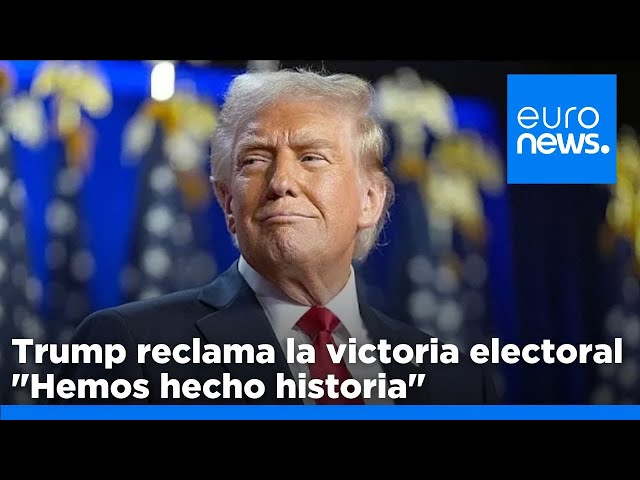 ⁣"Hemos hecho historia": Trump proclama su victoria electoral mientras los estados indeciso