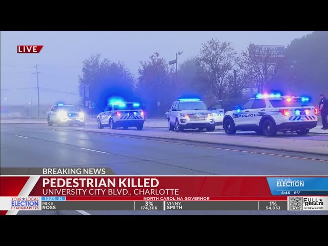 ⁣Pedestrian struck and killed in northeast Charlotte