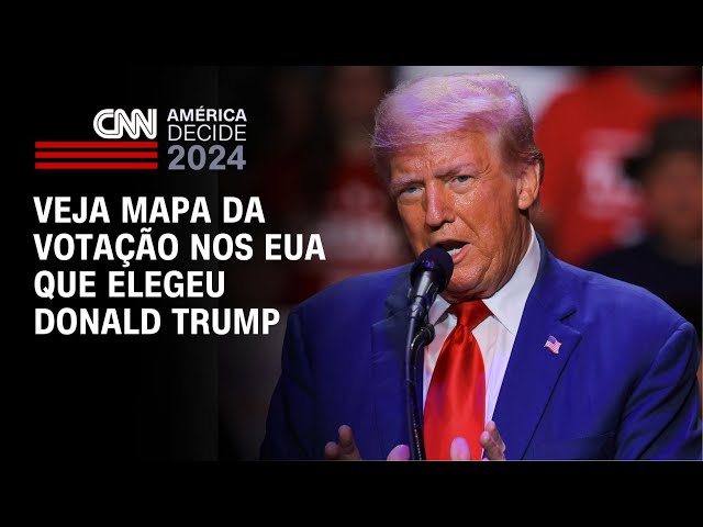 ⁣Veja mapa da votação nos EUA que elegeu Donald Trump | LIVE CNN