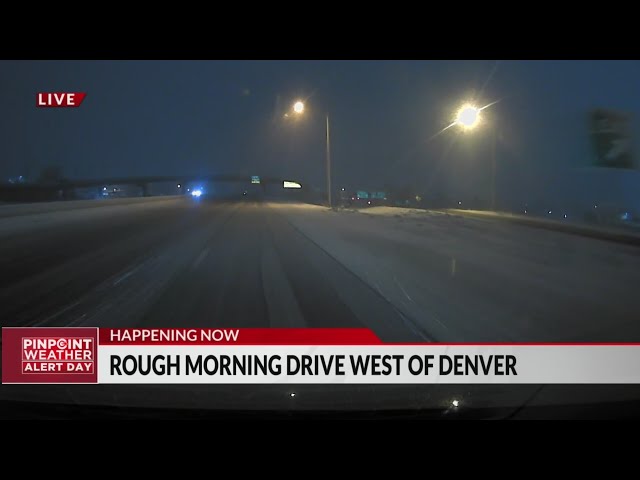 ⁣Metro roads wet and slushy following overnight snow