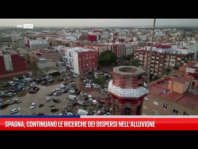 ⁣Spagna, continuano le ricerche dei dispersi nell’alluvione