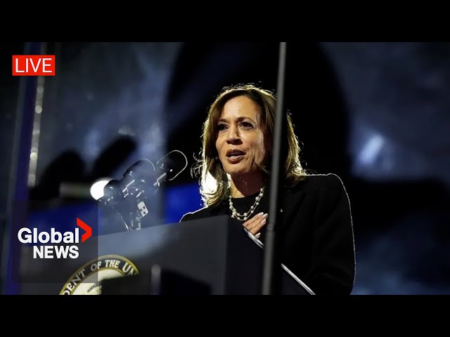 ⁣US election 2024: Harris to deliver speech after defeat to Trump | LIVE