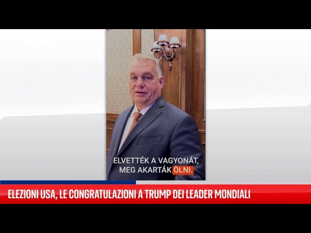 ⁣Elezioni Usa, le congratulazioni a Trump dei leader mondiali