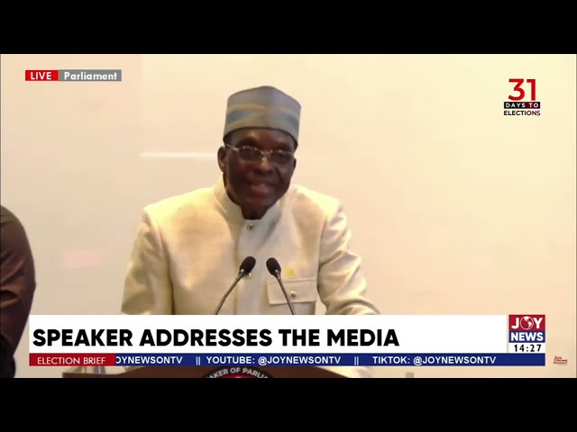 ⁣Speaker addresses the media: Executive and Judiciary colluding to weaken parliament - Bagbin