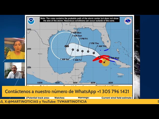 ⁣Inminente impacto del huracán Rafael sobre el occidente de Cuba