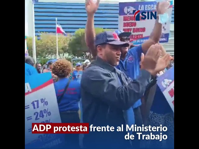 ⁣ADP protesta frente al Ministerio de Trabajo