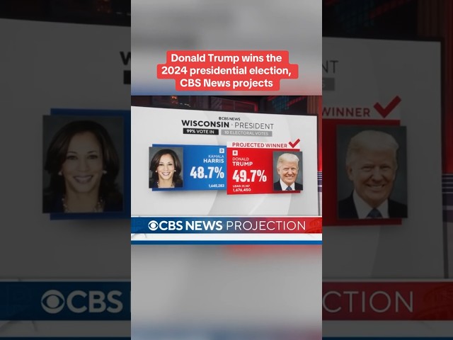 ⁣The moment CBS News projected Trump's 2024 election win #shorts