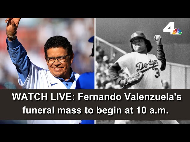 ⁣Live: Fernando Valenzuela's funeral mass to begin at 10 a.m.