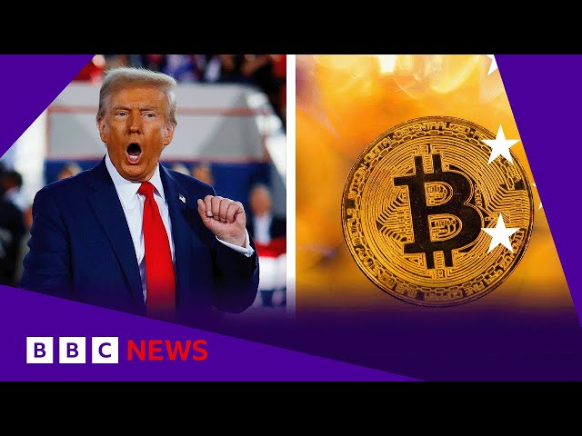 ⁣US shares and Bitcoin hit record high on Donald Trump win | BBC News