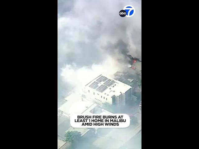 ⁣Fast-moving brush fire in Malibu burns at least 1 homem