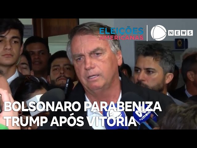 ⁣Bolsonaro parabeniza Trump e fala em "vitória épica"