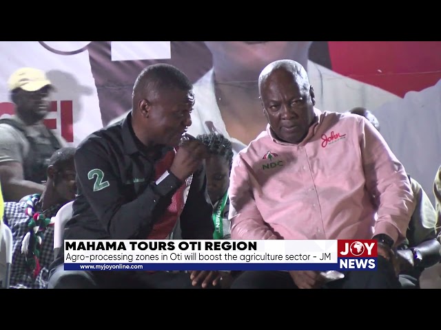 ⁣Mahama tours Oti Region: Agro-processing zones in Oti will boost the agric sector - John Mahama