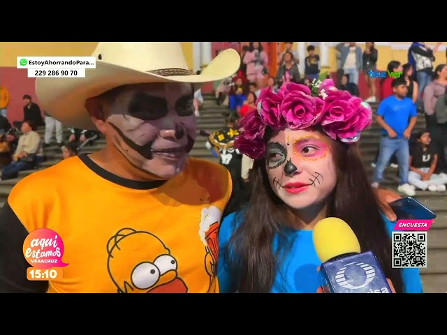 En la ciudad de Xalapa se realizó el desfile de catrinas.